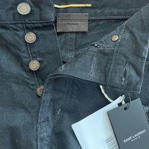 New! Shorts Saint Laurent, size 26, black
